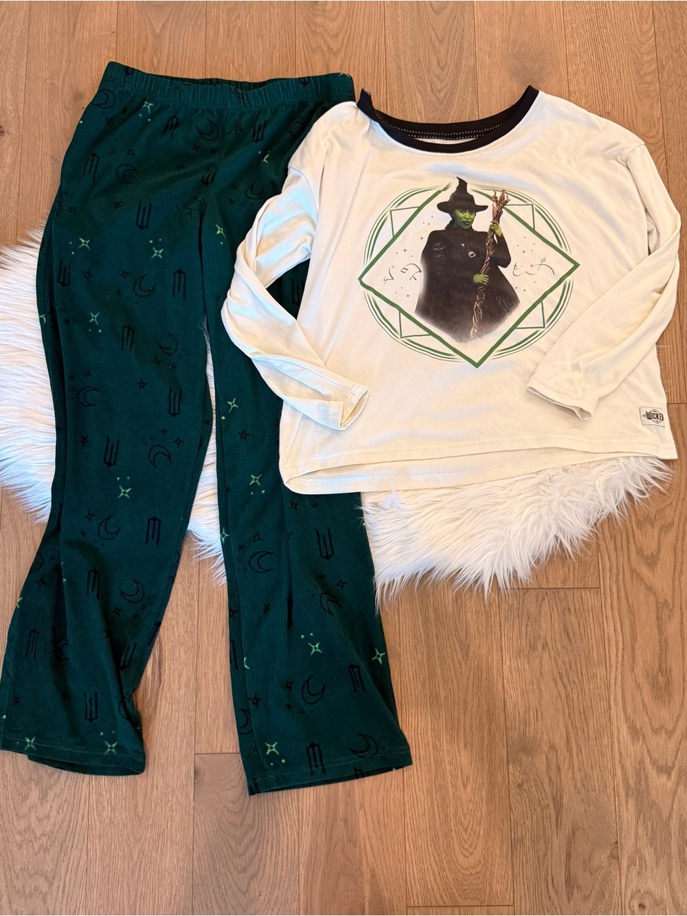 Green & White Wicked Pajama Set